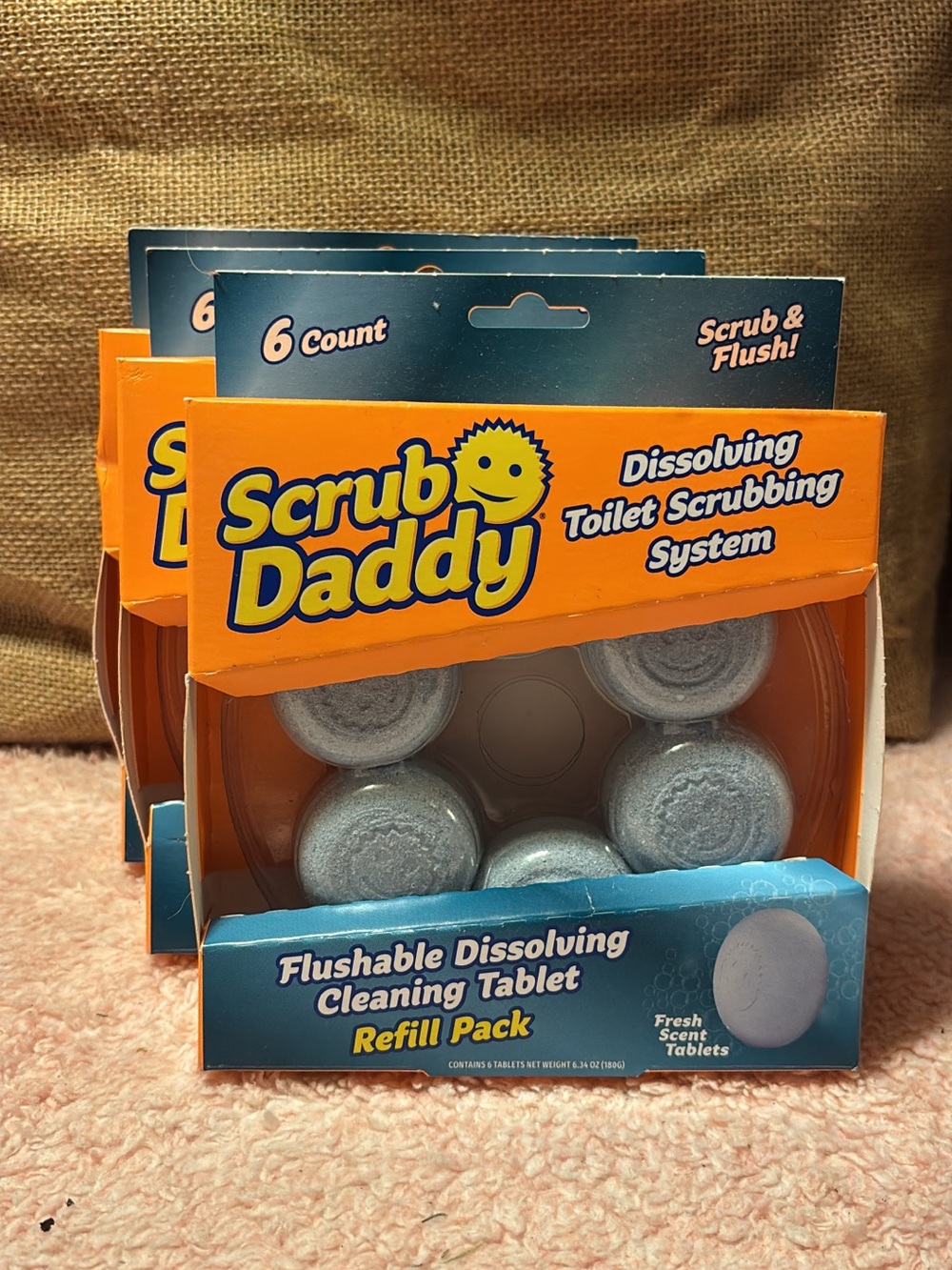Flushable Dissolving Toilet Scrubbing Tablets